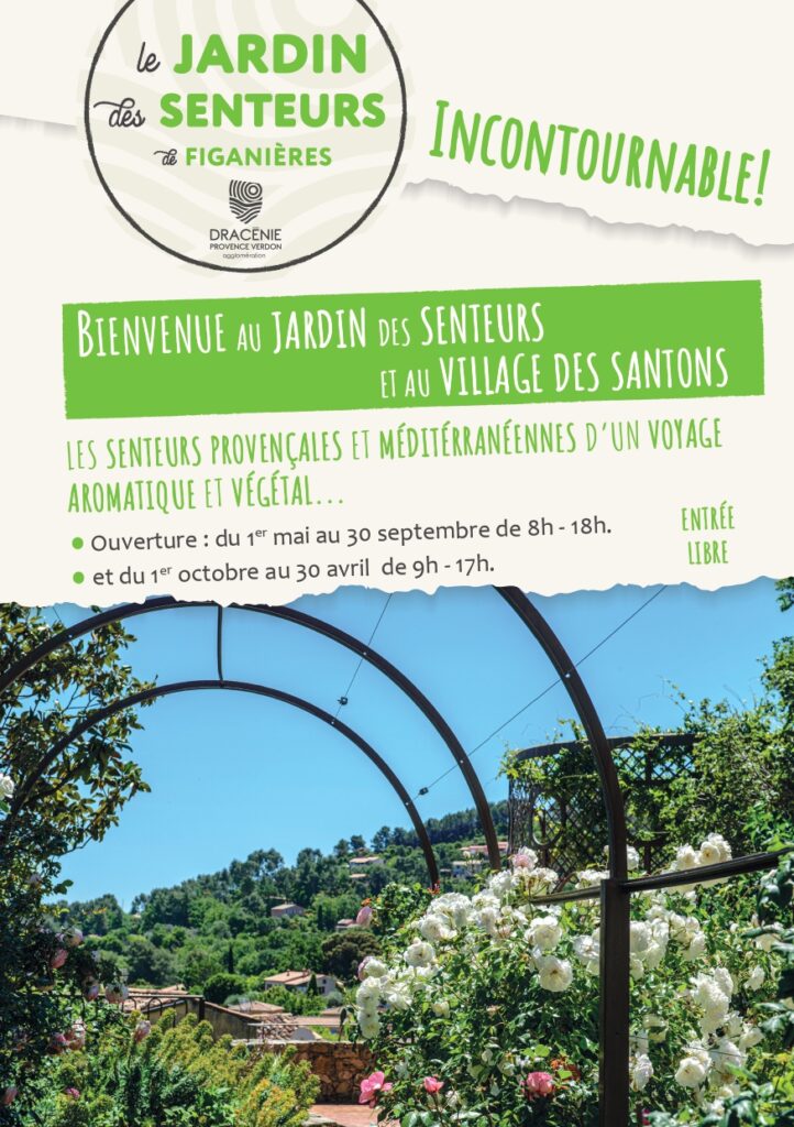 Aff générique du flyer du jardin des senteurs de Figanières